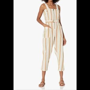 Billabong Light The Night striped center zip jumpsuit S